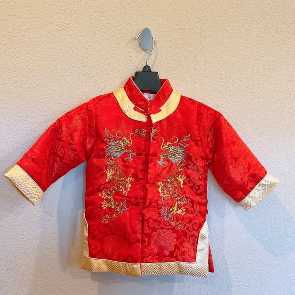 Chinese Traditional New Year Jacket; Size: 9